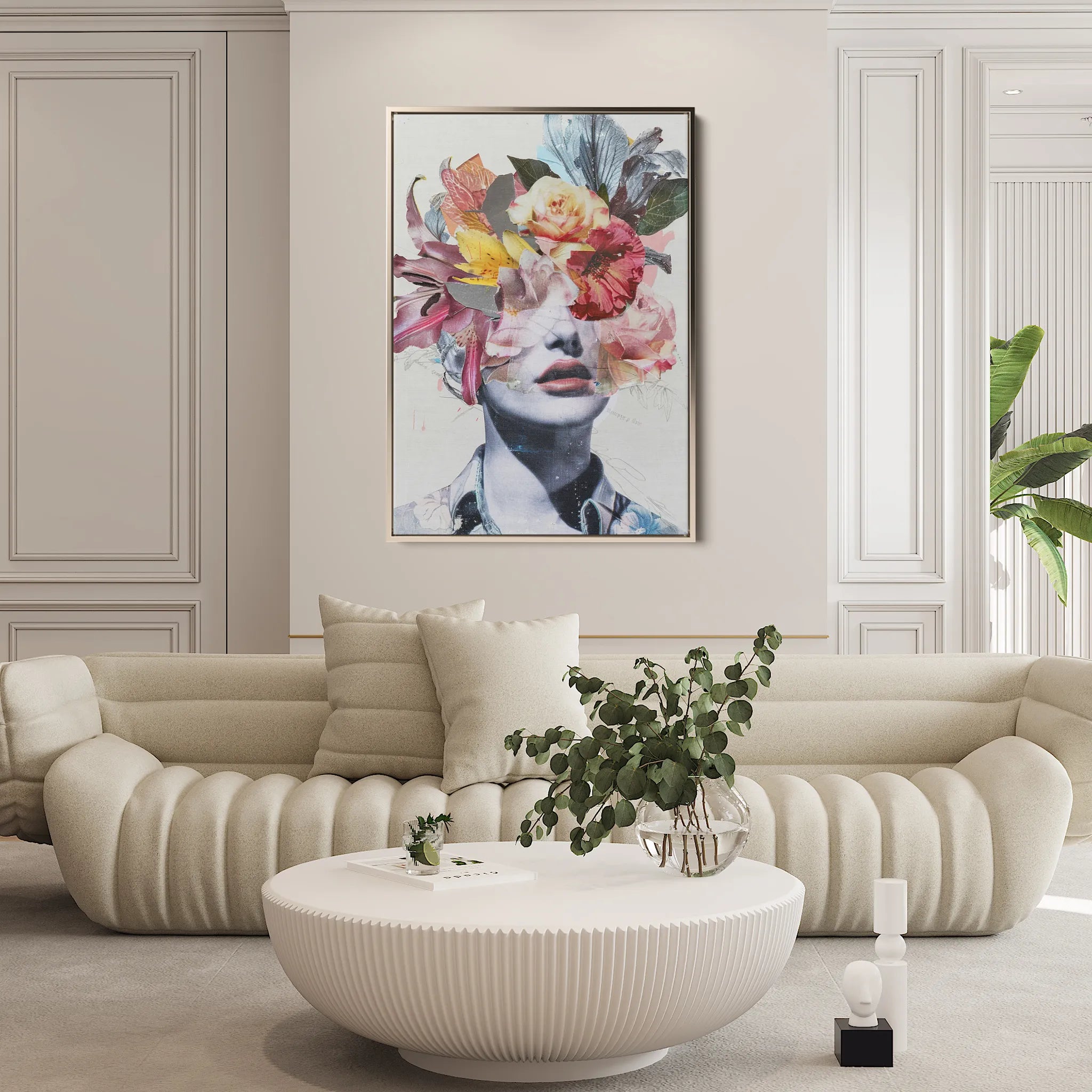 Portrait 015 Canvas Art 60 x 40 cm / Black