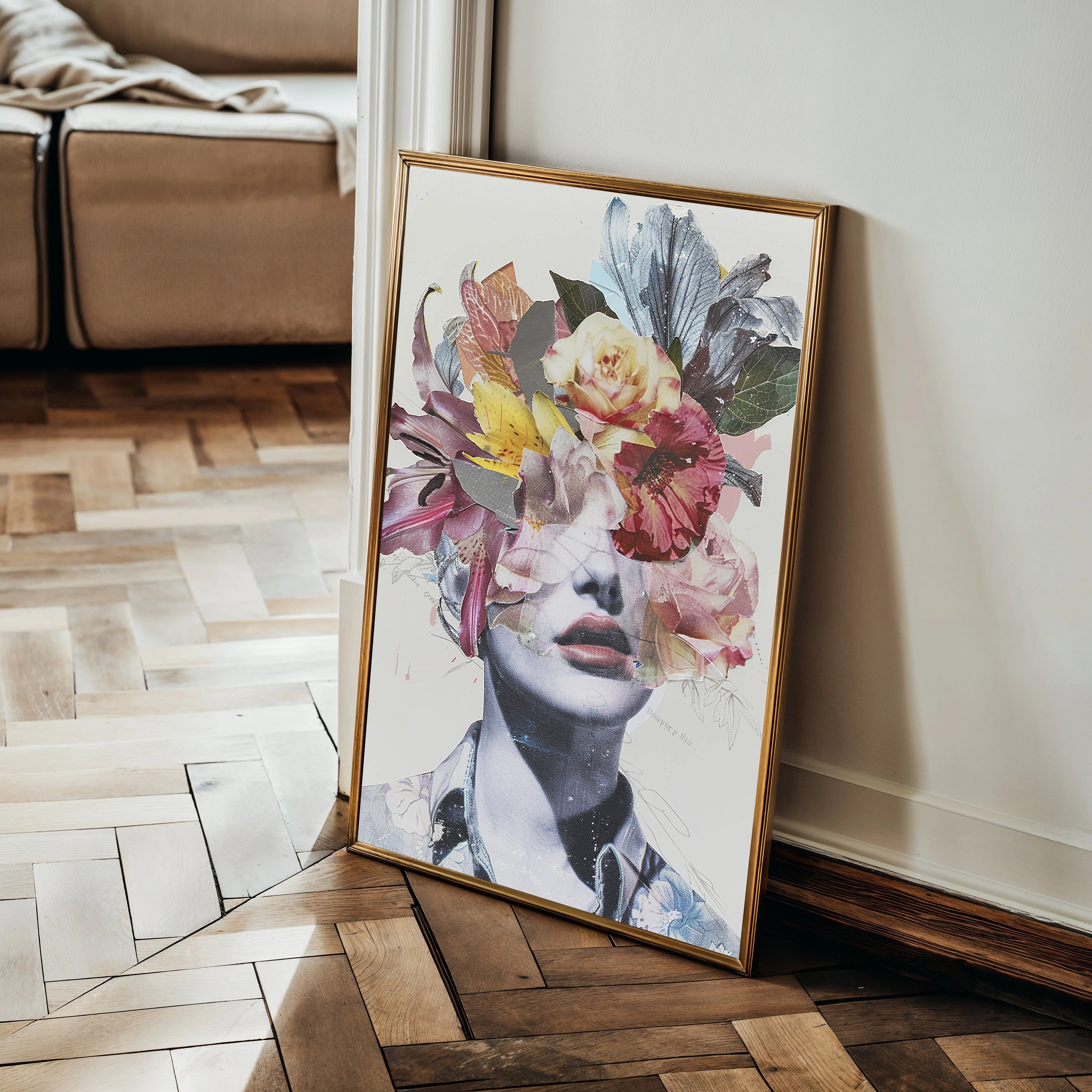 Portrait 015 Canvas Art 60 x 40 cm / Black