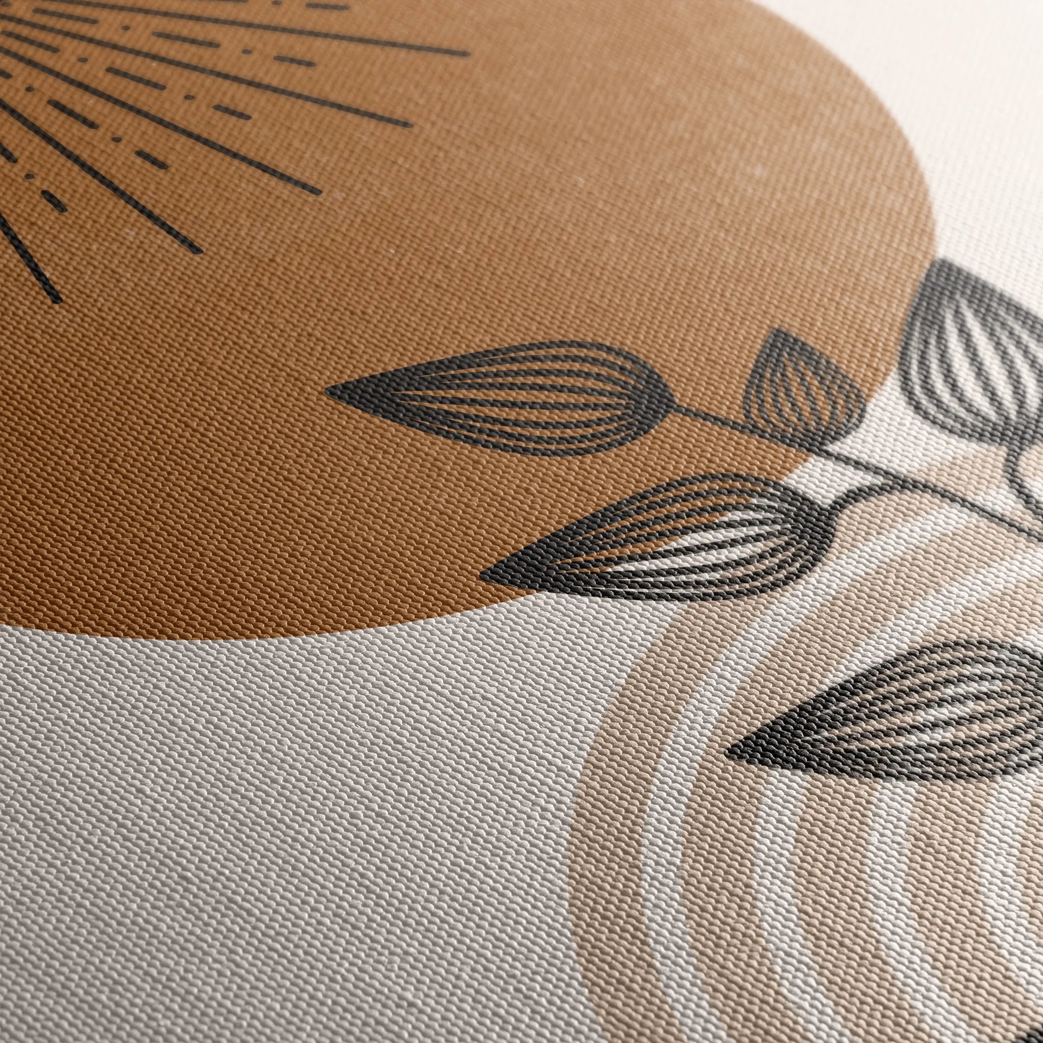 Boho 016 Canvas Art 60 x 40 cm / Black