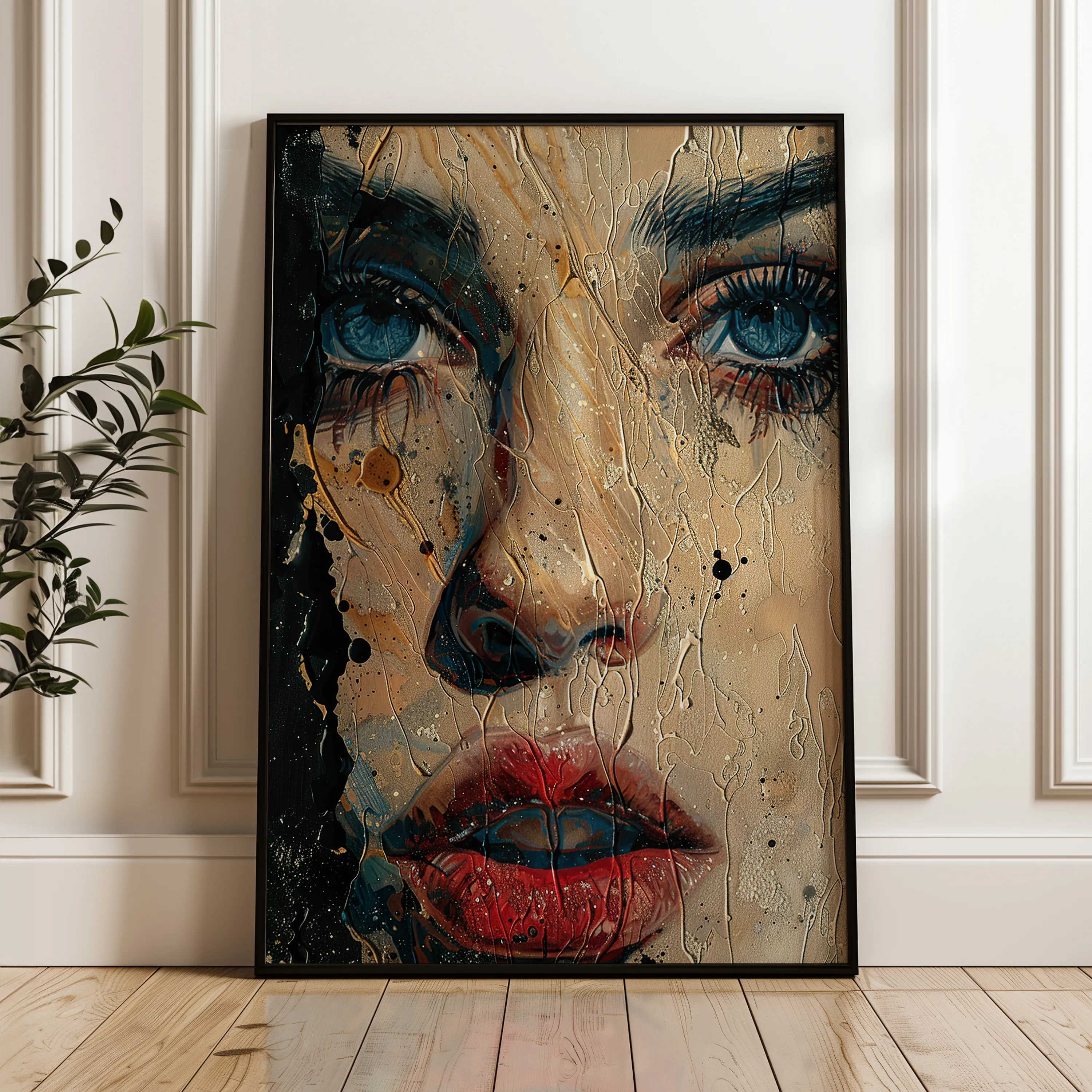 Portrait 016 Canvas Art 60 x 40 cm / Black