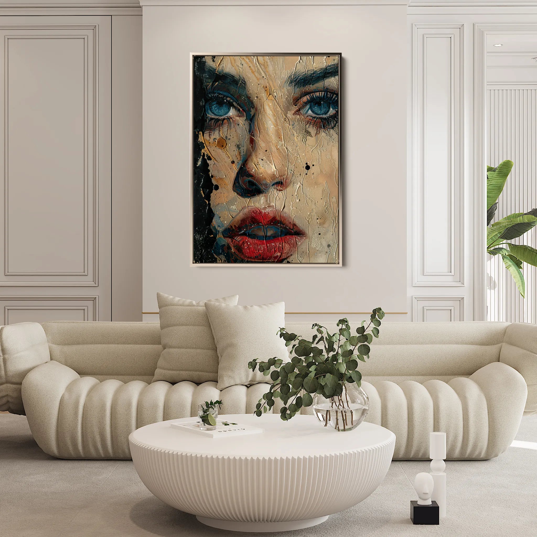 Portrait 016 Canvas Art 60 x 40 cm / Black