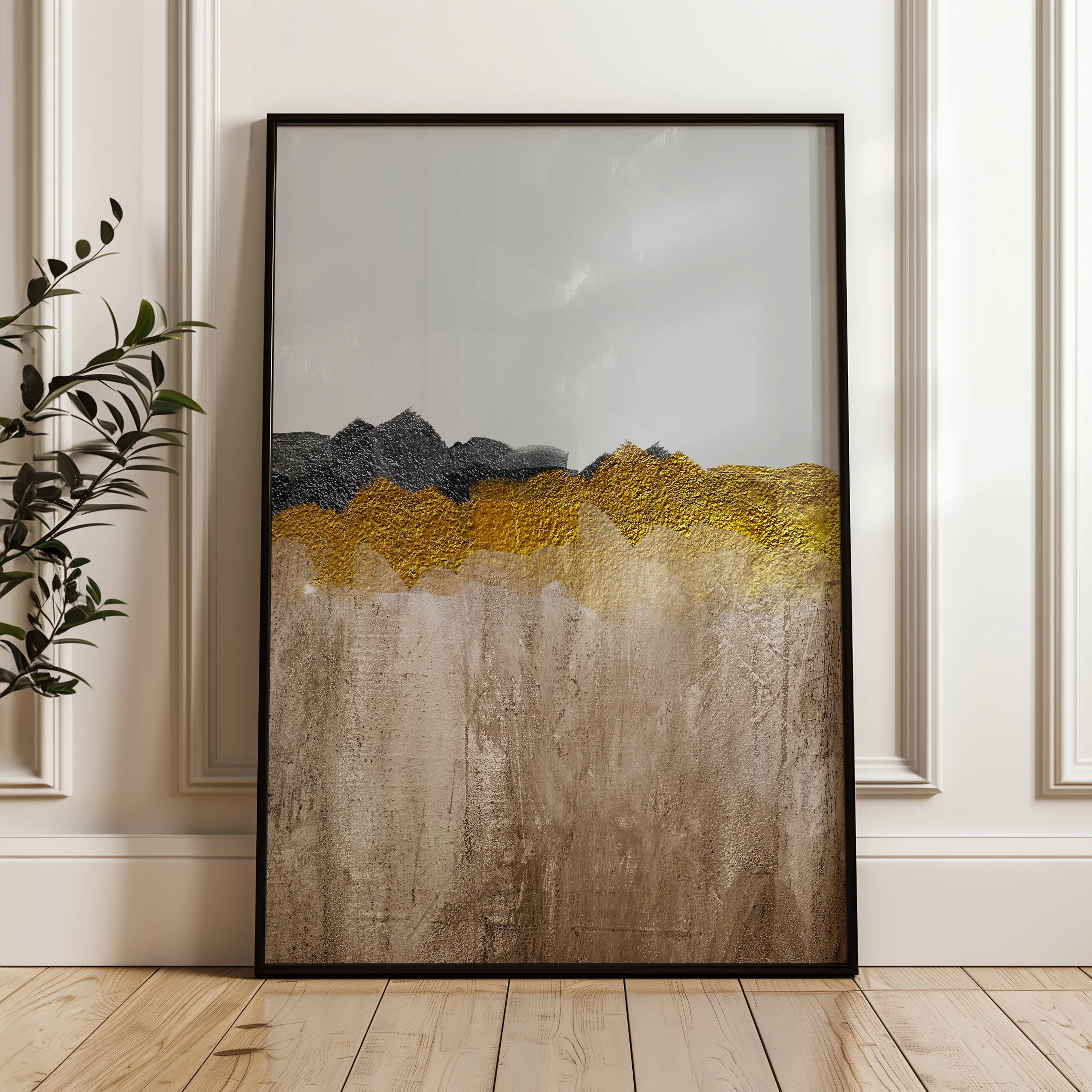 Abstract 017 Canvas Art 60 x 40 cm / Black