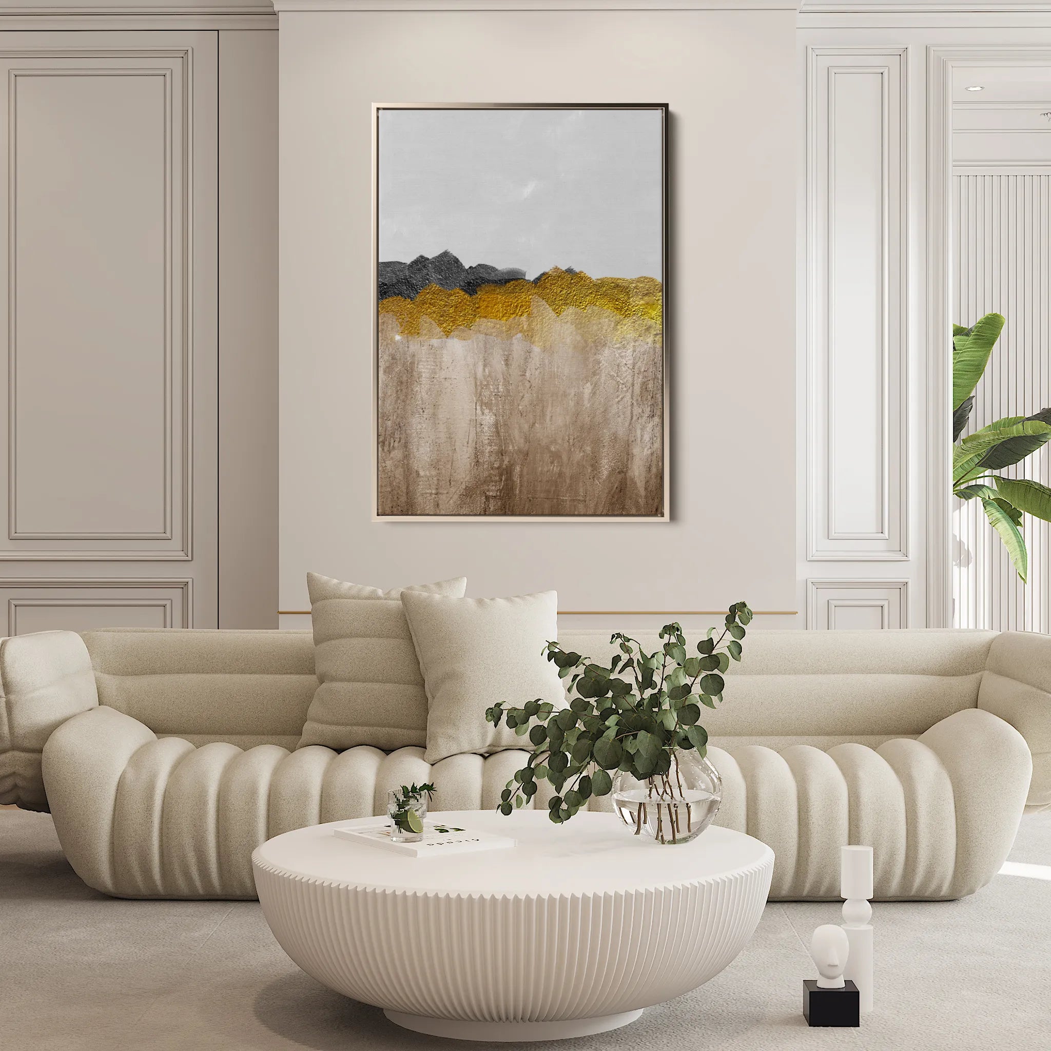 Abstract 017 Canvas Art 60 x 40 cm / Black