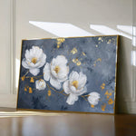 Floral 017 Canvas Art 60 x 40 cm / Black