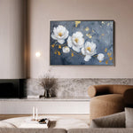Floral 017 Canvas Art 60 x 40 cm / Black