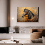 Horses 017 Canvas Art 60 x 40 cm / Black