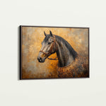 Horses 017 Canvas Art 60 x 40 cm / Black