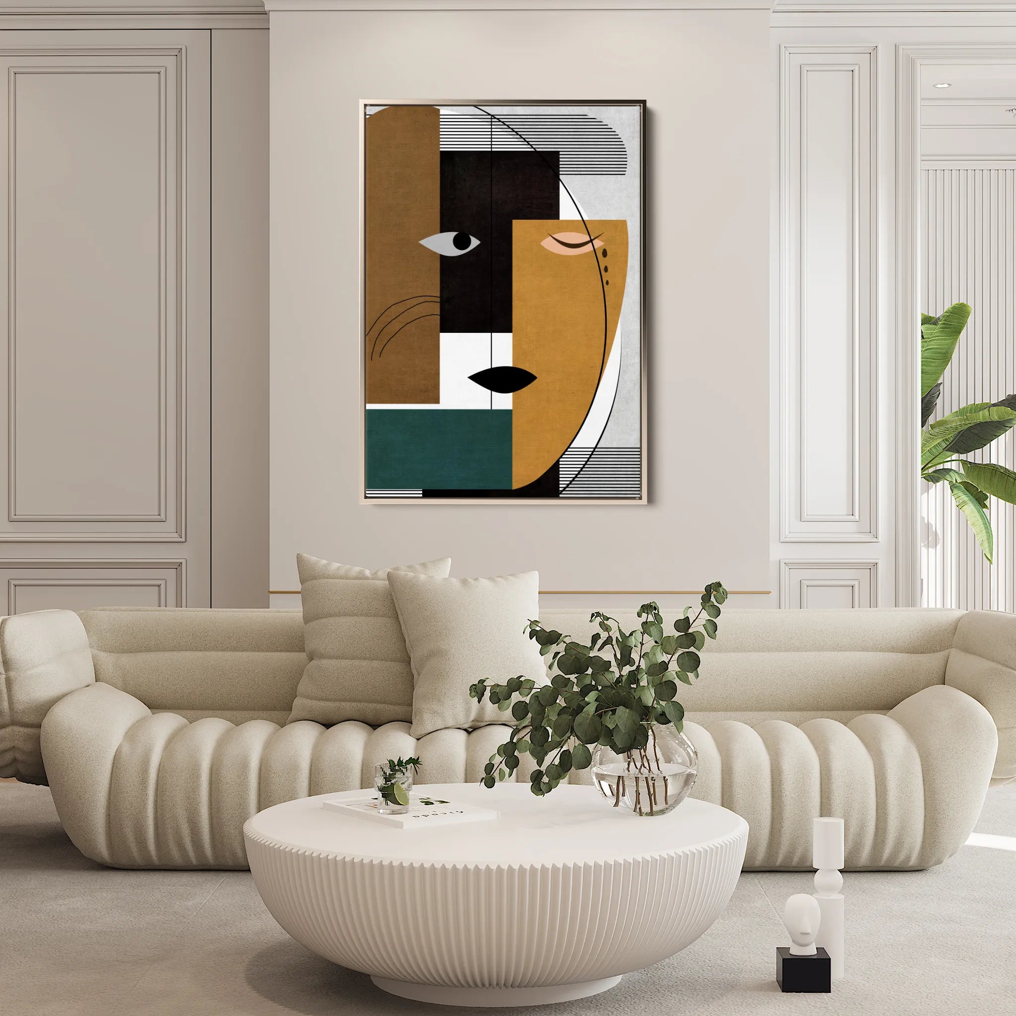 Portrait 017 Canvas Art 60 x 40 cm / Black