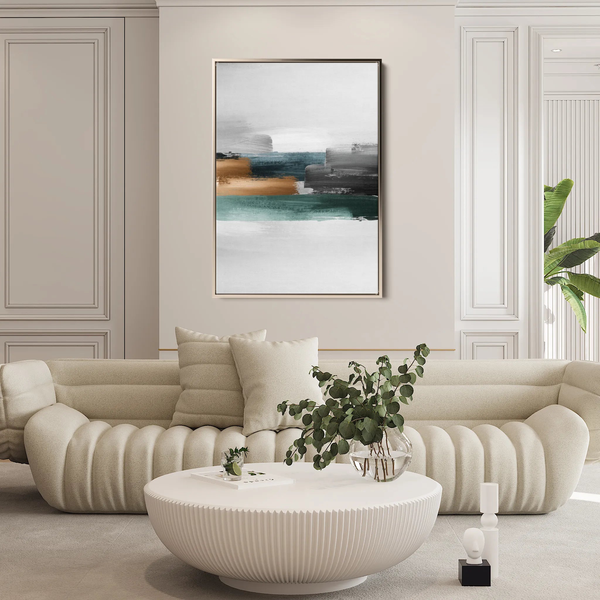 Abstract 018 Canvas Art 60 x 40 cm / Black