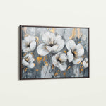 Floral 018 Canvas Art 60 x 40 cm / Black