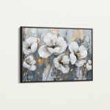 Floral 018 Canvas Art 60 x 40 cm / Black