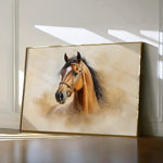 Horses 018 Canvas Art 60 x 40 cm / Black