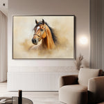 Horses 018 Canvas Art 60 x 40 cm / Black
