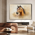 Horses 018 Canvas Art 60 x 40 cm / Black