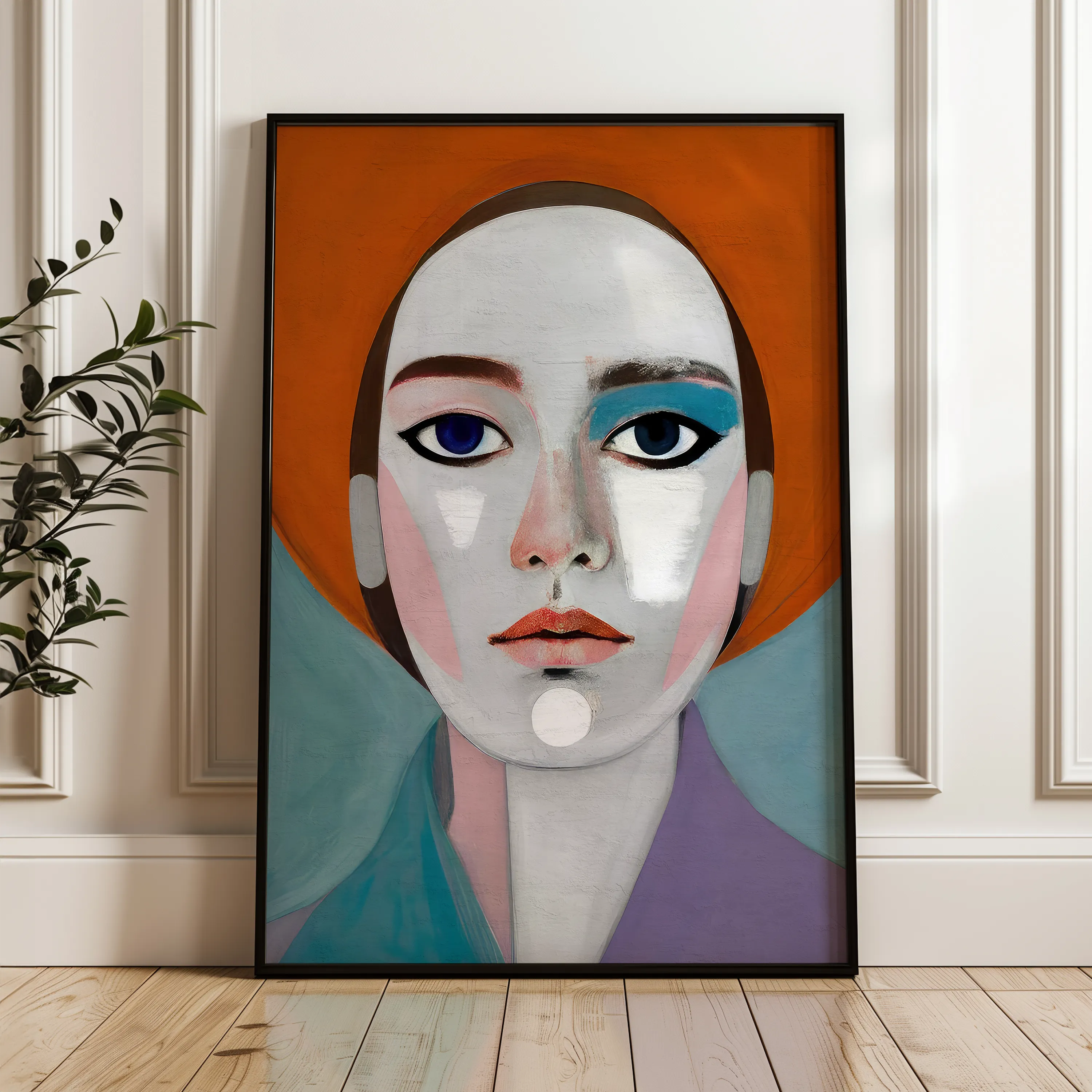 Portrait 018 Canvas Art 60 x 40 cm / Black