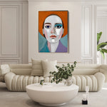 Portrait 018 Canvas Art 60 x 40 cm / Black
