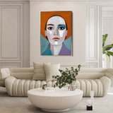 Portrait 018 Canvas Art 60 x 40 cm / Black