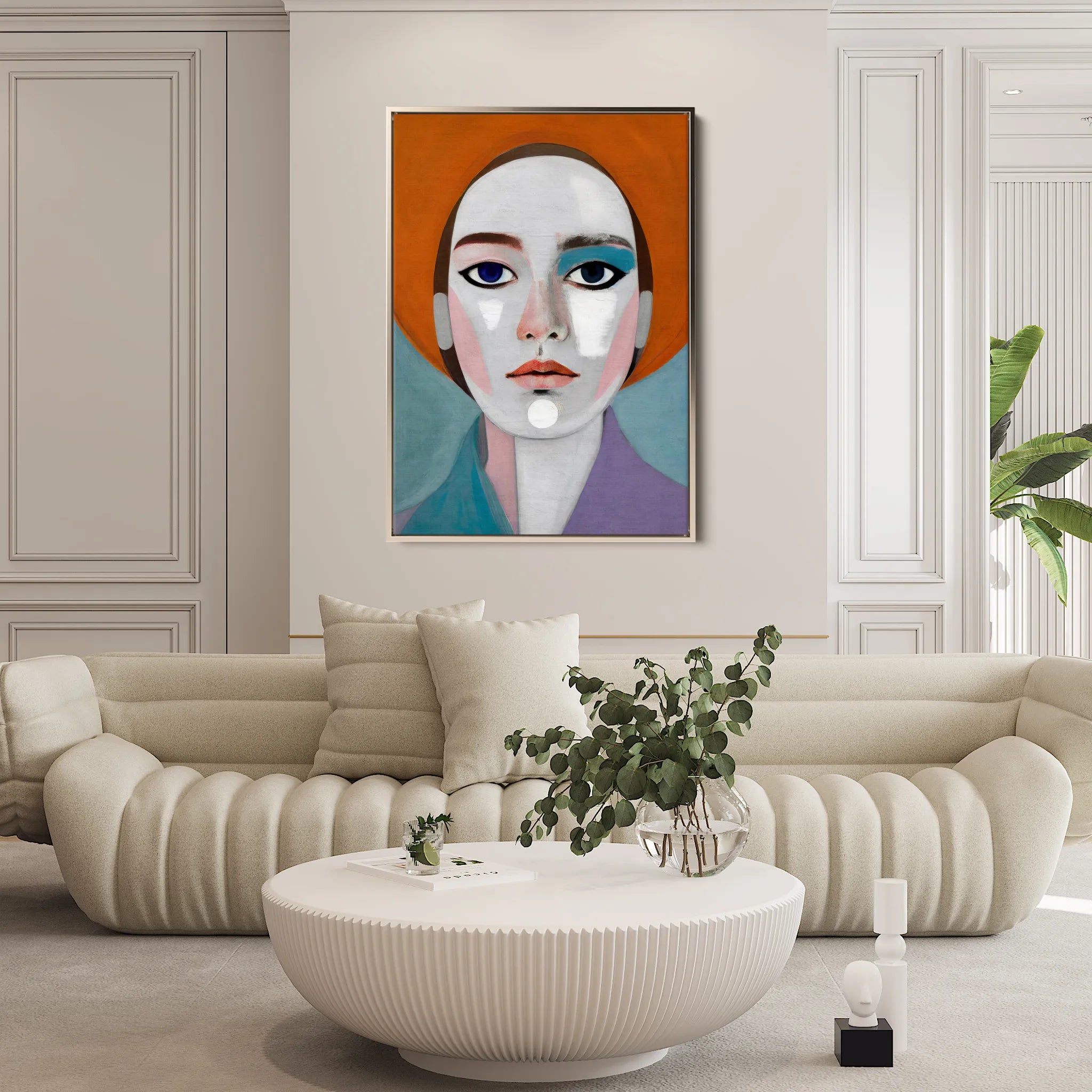 Portrait 018 Canvas Art 60 x 40 cm / Black