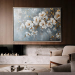 Floral 019 Canvas Art 60 x 40 cm / Black