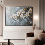Floral 019 Canvas Art 60 x 40 cm / Black