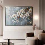 Floral 019 Canvas Art 60 x 40 cm / Black
