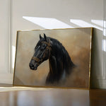 Horses 019 Canvas Art 60 x 40 cm / Black