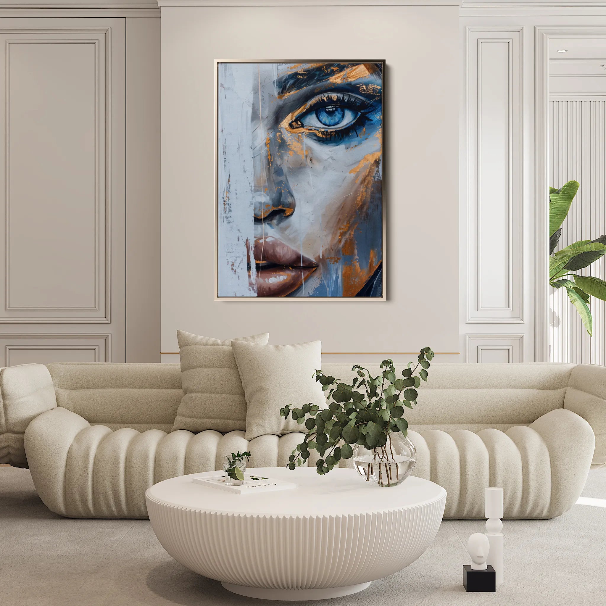 Portrait 019 Canvas Art 60 x 40 cm / Black