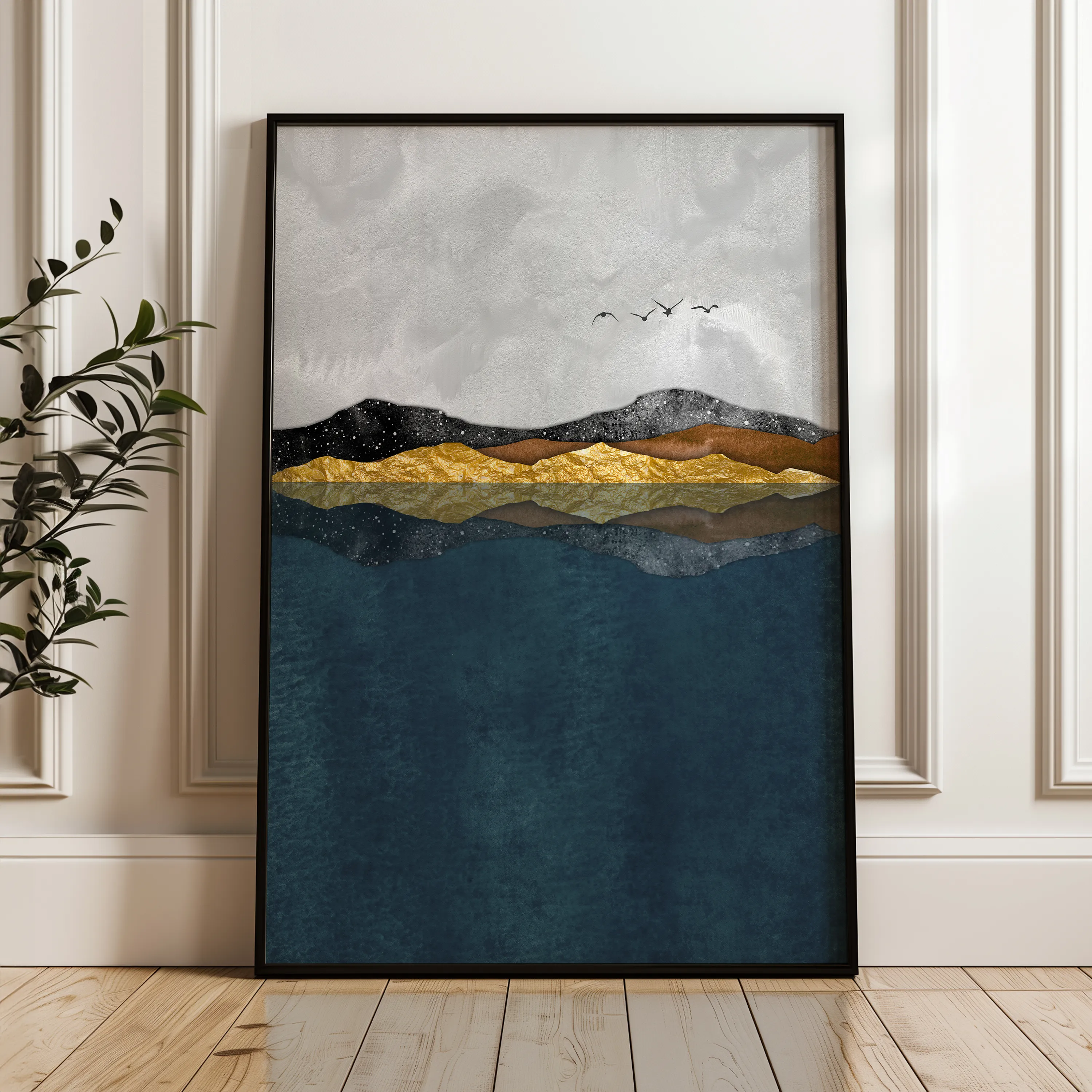 Abstract 020 Canvas Art 60 x 40 cm / Black