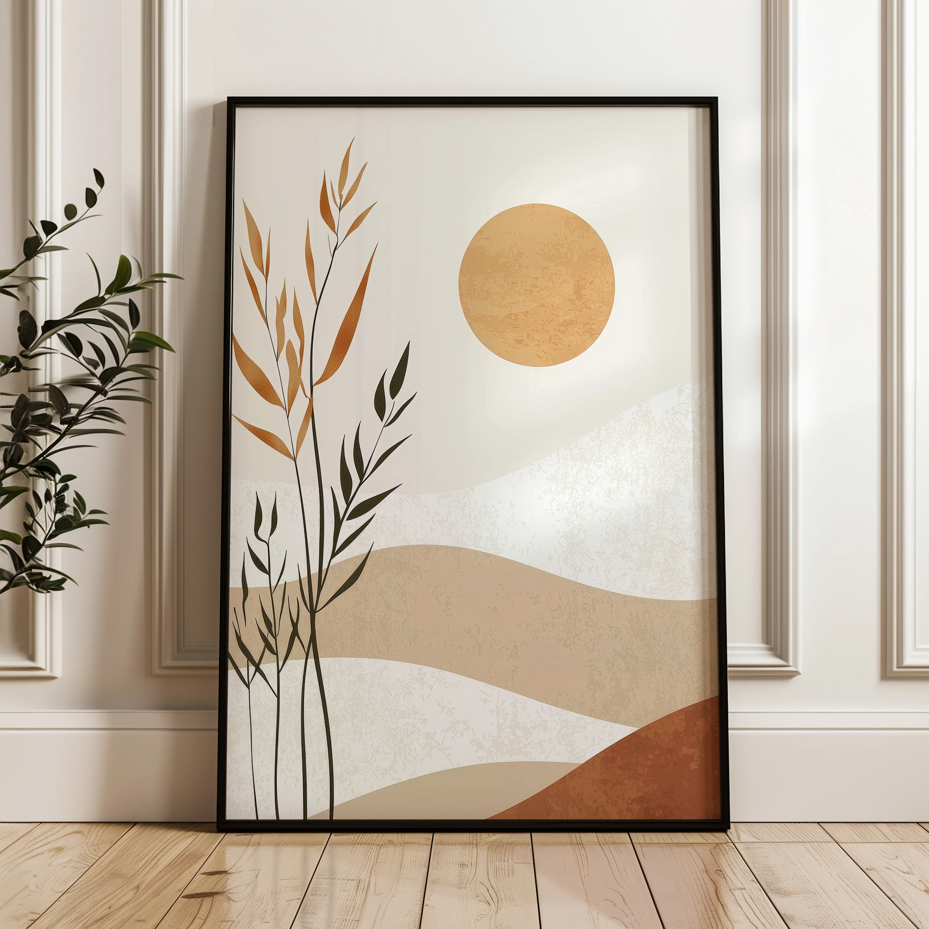 Boho 020 Canvas Art 60 x 40 cm / Black