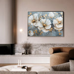 Floral 020 Canvas Art 60 x 40 cm / Black