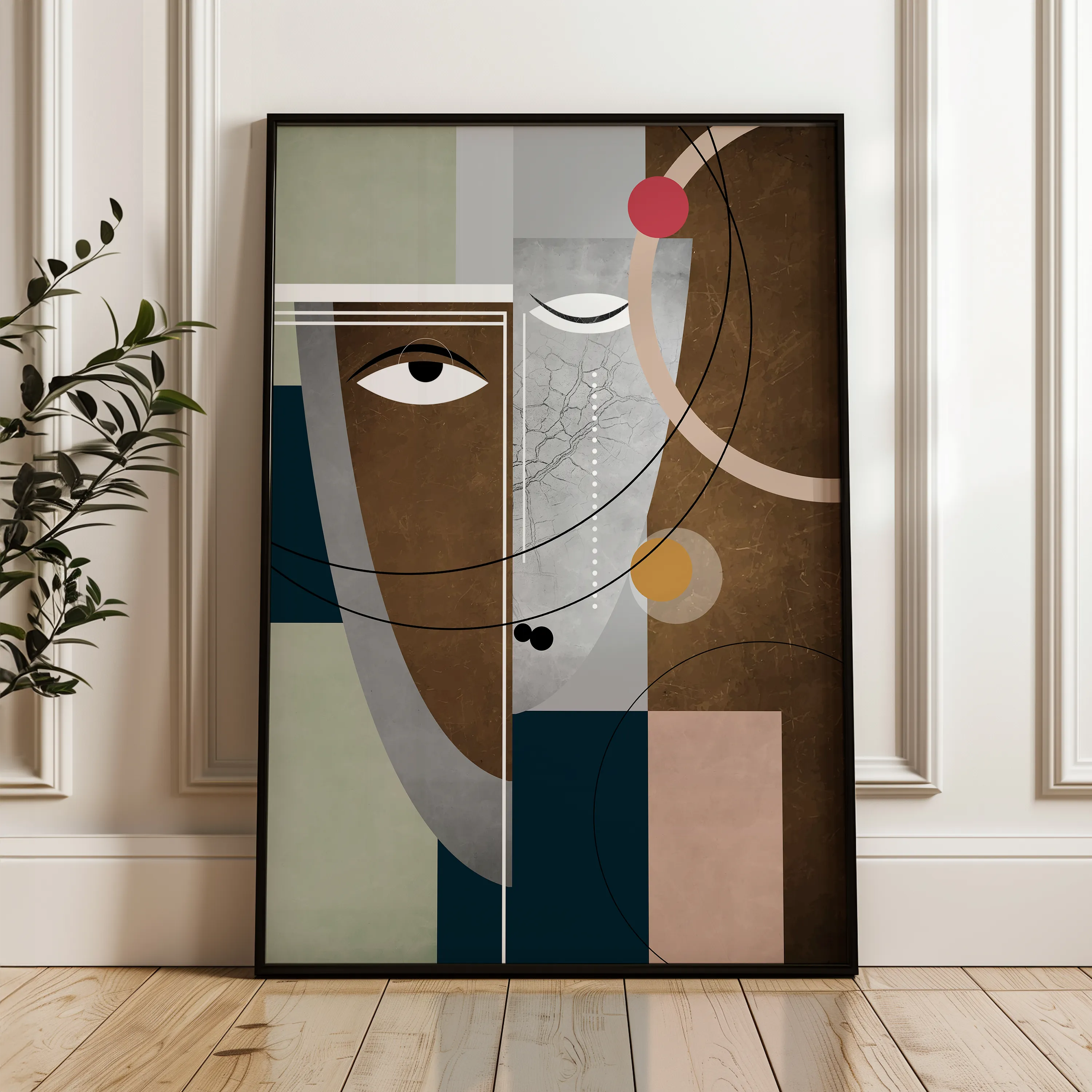 Portrait 020 Canvas Art 60 x 40 cm / Black