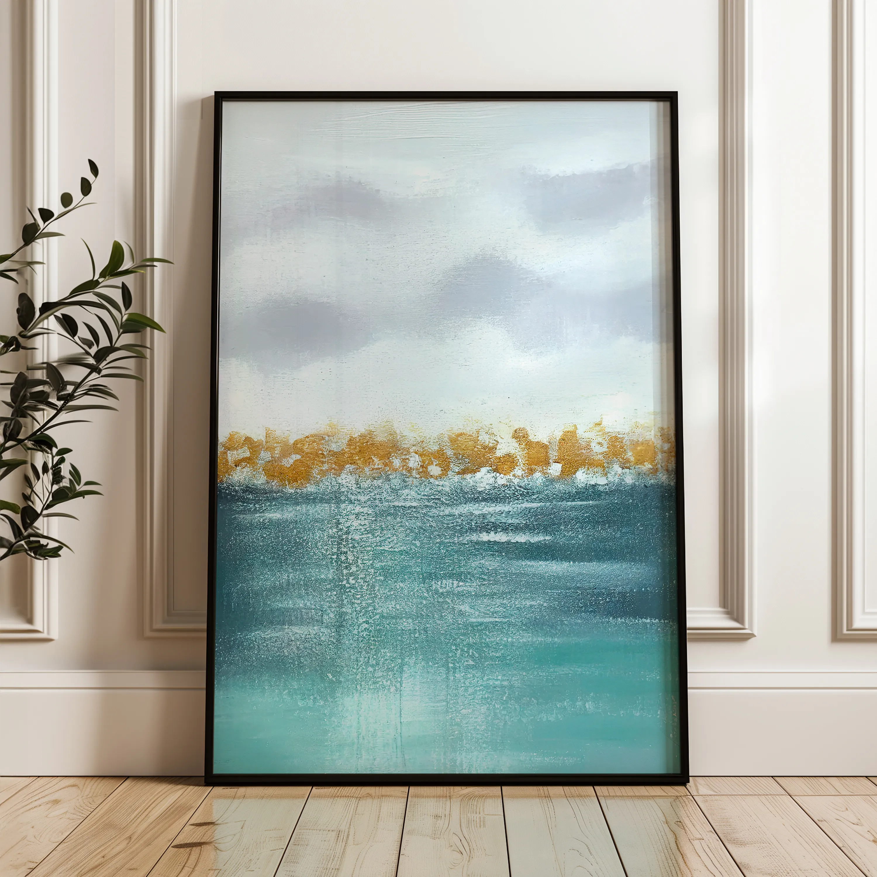 Abstract 021 Canvas Art 60 x 40 cm / Black