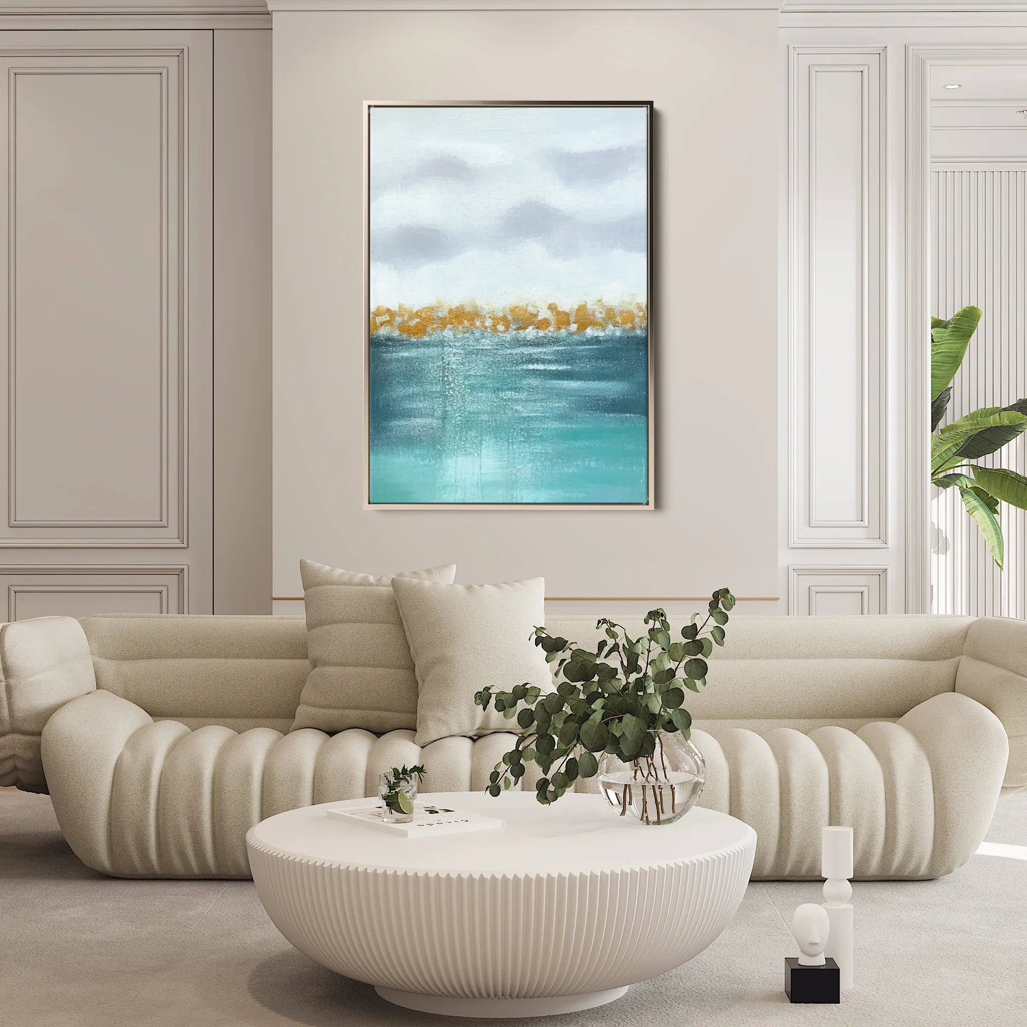 Abstract 021 Canvas Art 60 x 40 cm / Black
