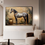 Horses 021 Canvas Art 60 x 40 cm / Black