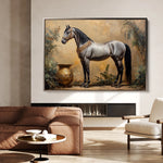 Horses 021 Canvas Art 60 x 40 cm / Black