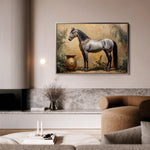 Horses 021 Canvas Art 60 x 40 cm / Black