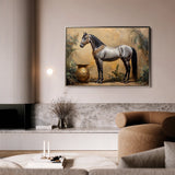 Horses 021 Canvas Art 60 x 40 cm / Black