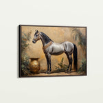 Horses 021 Canvas Art 60 x 40 cm / Black
