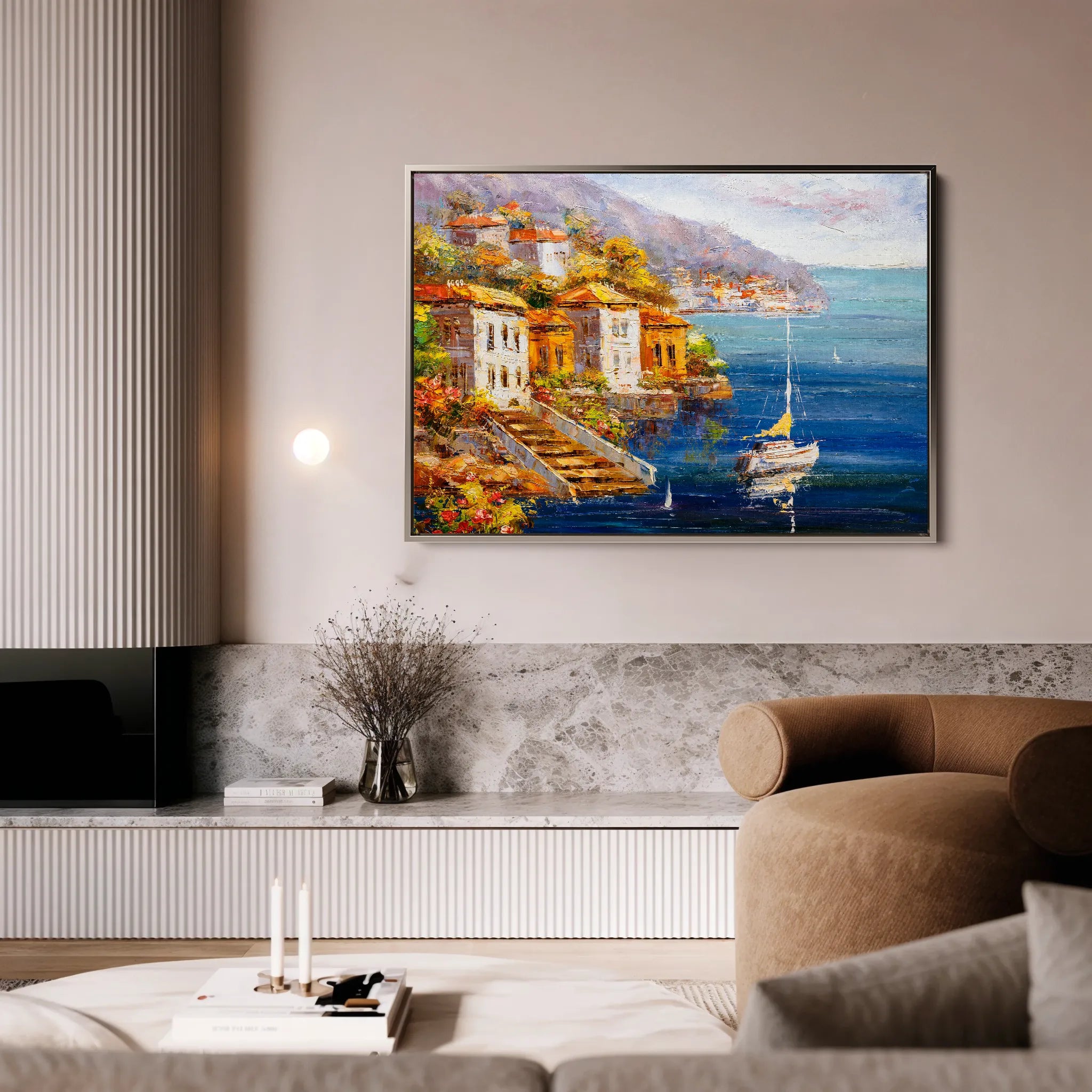 Landscape 021 Canvas Art 60 x 40 cm / Black