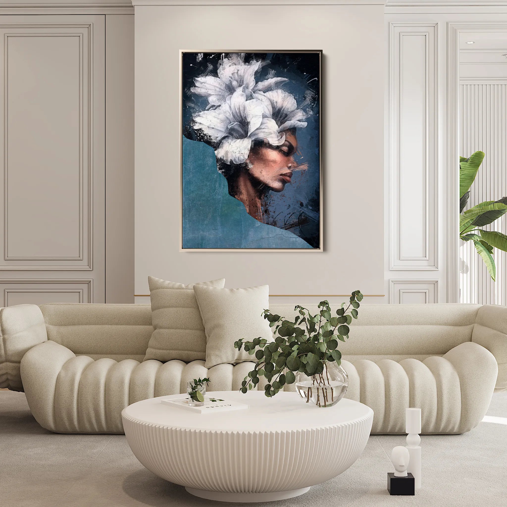 Portrait 021 Canvas Art 60 x 40 cm / Black