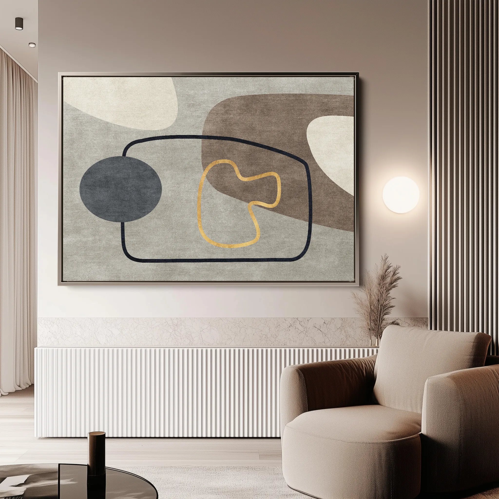 Boho 022 Canvas Art 60 x 40 cm / Black