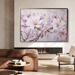 Floral 022 Canvas Art 60 x 40 cm / Black