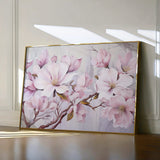 Floral 022 Canvas Art 60 x 40 cm / Black