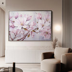 Floral 022 Canvas Art 60 x 40 cm / Black