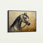 Horses 022 Canvas Art 60 x 40 cm / Black