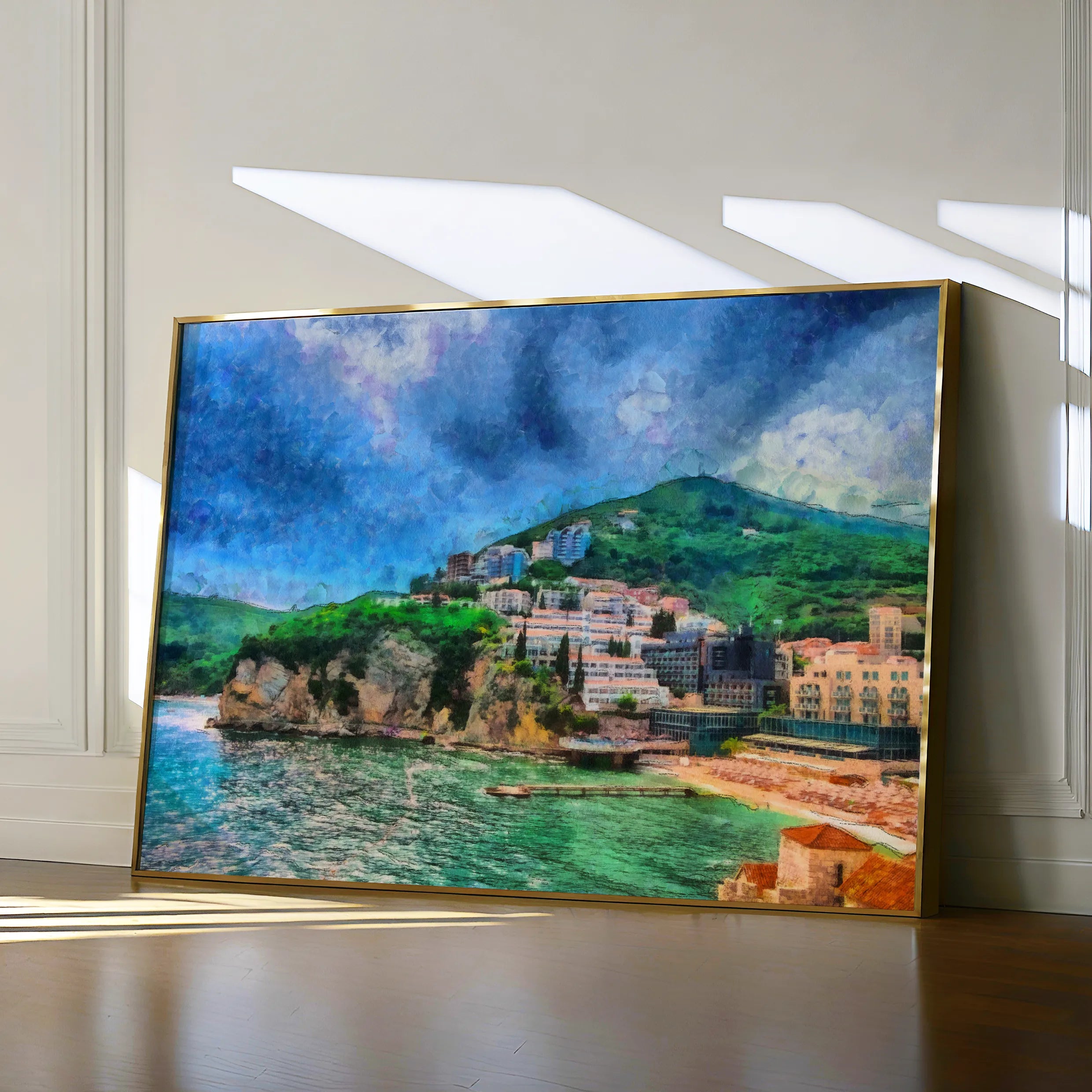 Landscape 022 Canvas Art 60 x 40 cm / Black