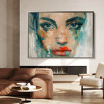 Portrait 022 Canvas Art 60 x 40 cm / Black