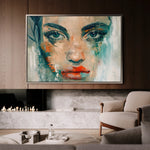 Portrait 022 Canvas Art 60 x 40 cm / Black