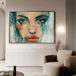 Portrait 022 Canvas Art 60 x 40 cm / Black