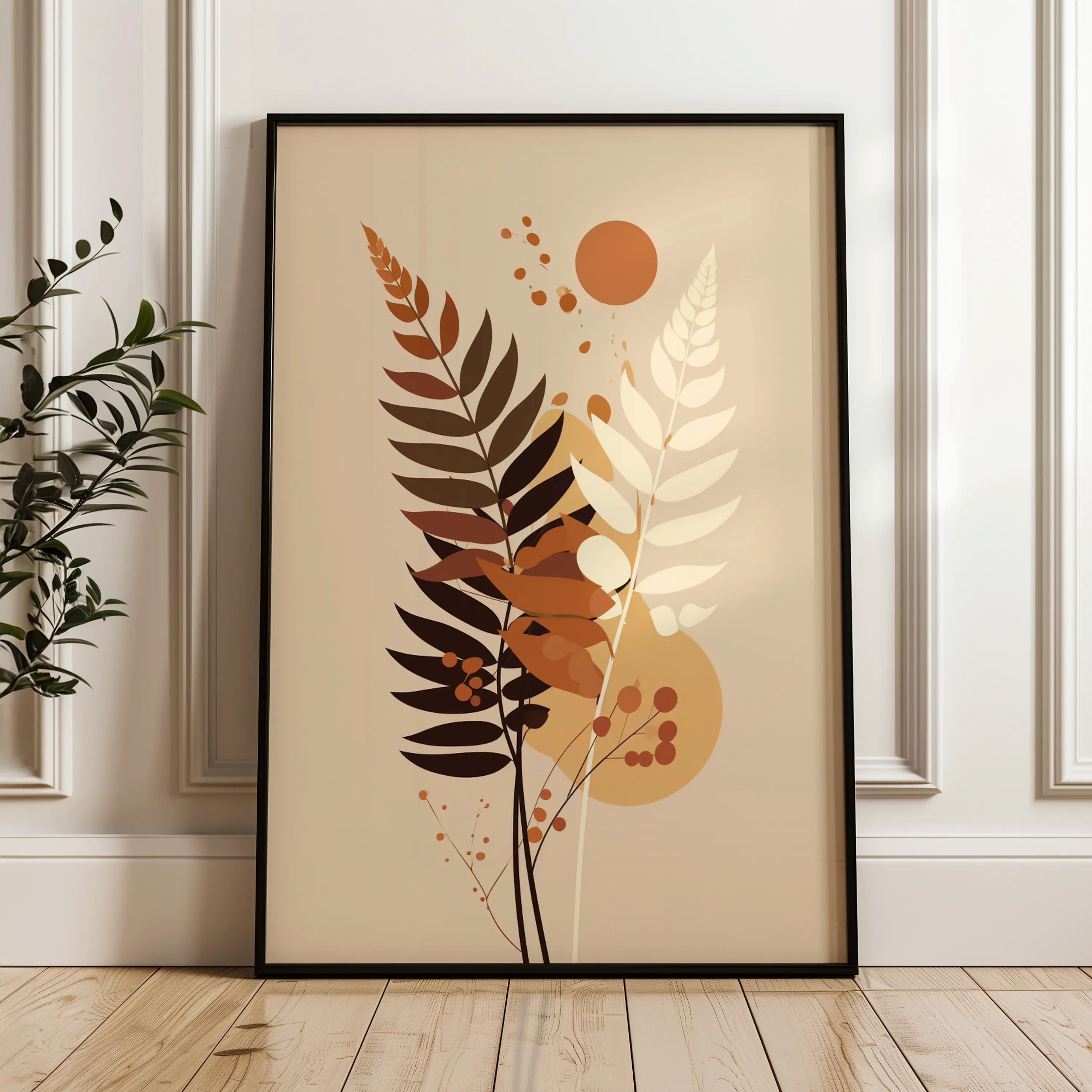 Boho 023 Canvas Art 60 x 40 cm / Black